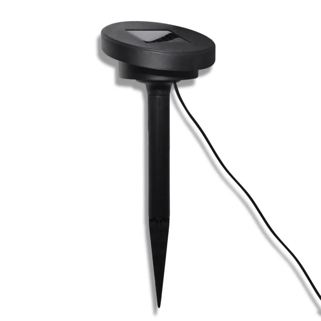 3/6X Solar Bowl Led Garden Lights With Spike Anchors & Solar Panel