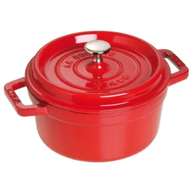 9-Quart Cast Iron Round Cocotte Dutch Oven - Cherry