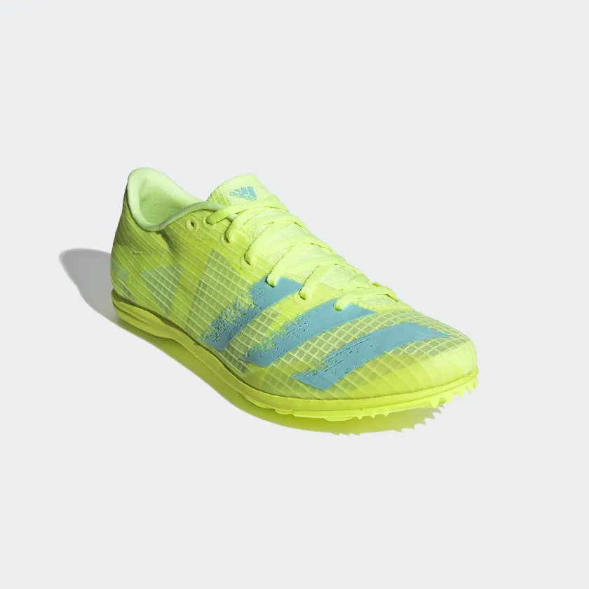adidas Women's Distancestar Running Spikes Hi-Res Yellow / Clear Aqua