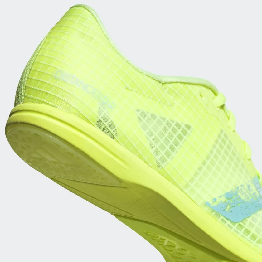 adidas Women's Distancestar Running Spikes Hi-Res Yellow / Clear Aqua