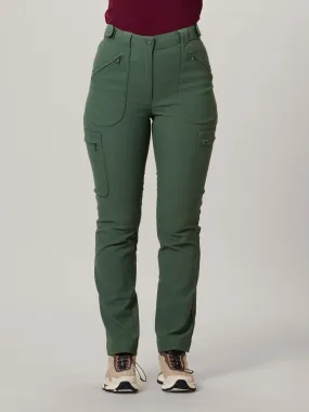 Amelia Hiking Pants with Adjustable Waist Green