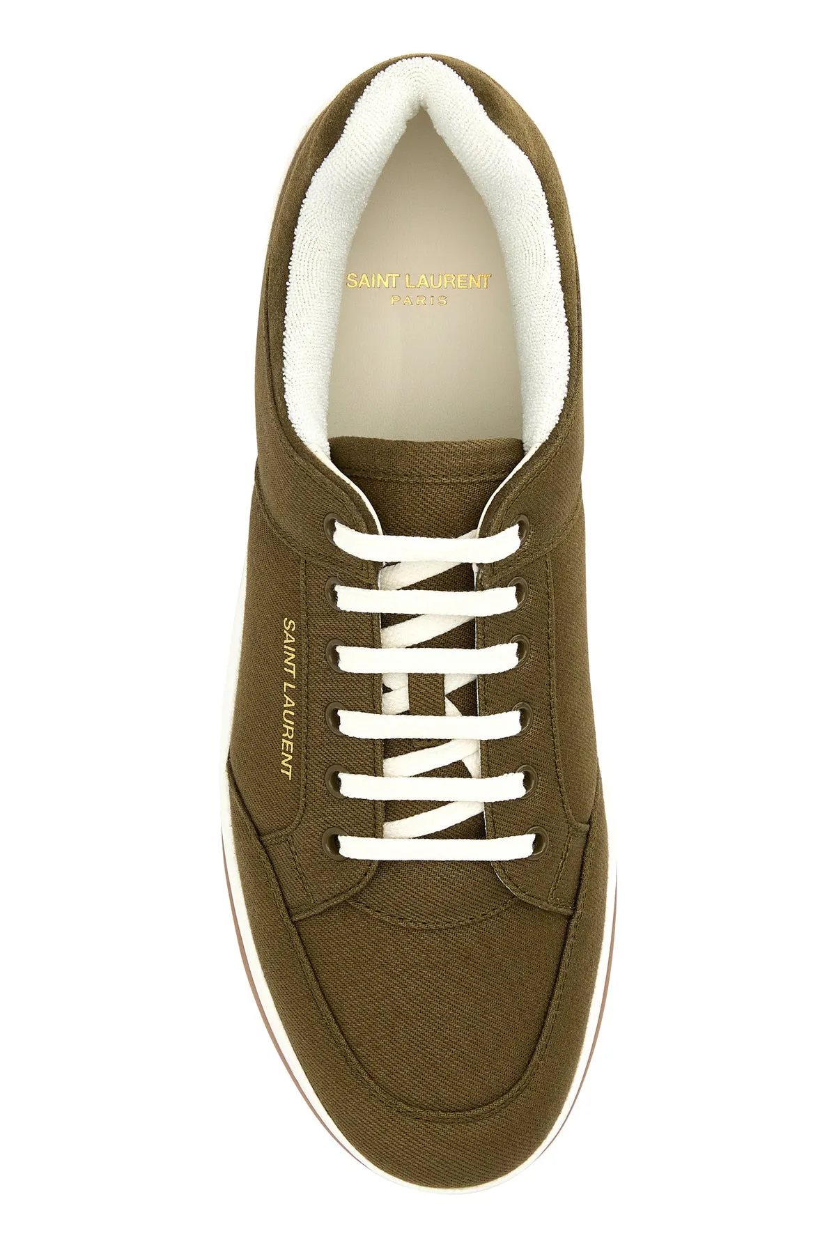 Army green gabardine SL/61 sneakers