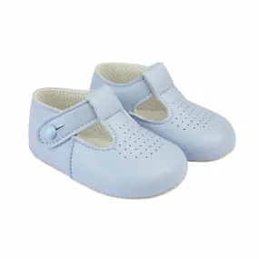 Baypods Boys Skyblue Pram T-bar Shoe