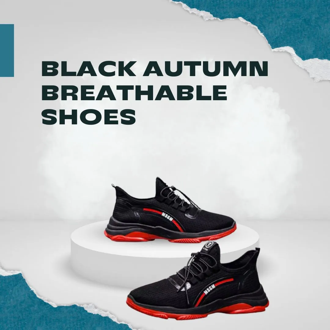 Black Autumn Breathable Shoes