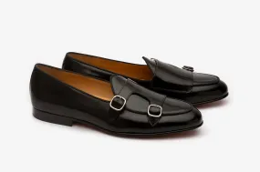 Black Batwing Slipons