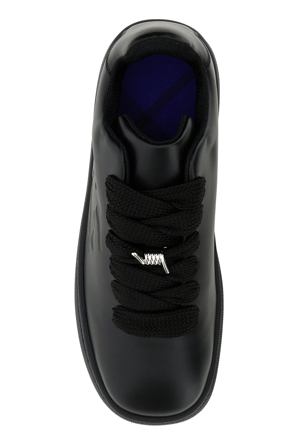 Black leather Box sneakers