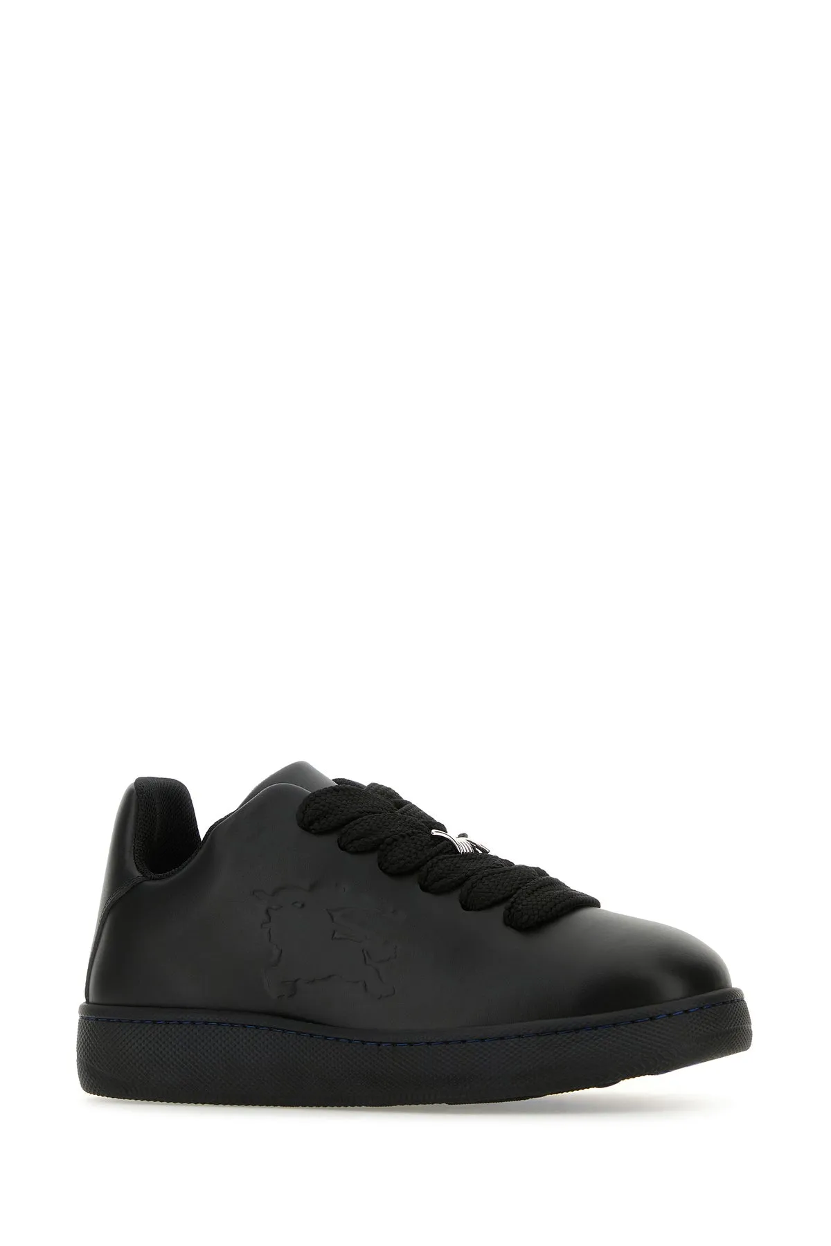 Black leather Box sneakers