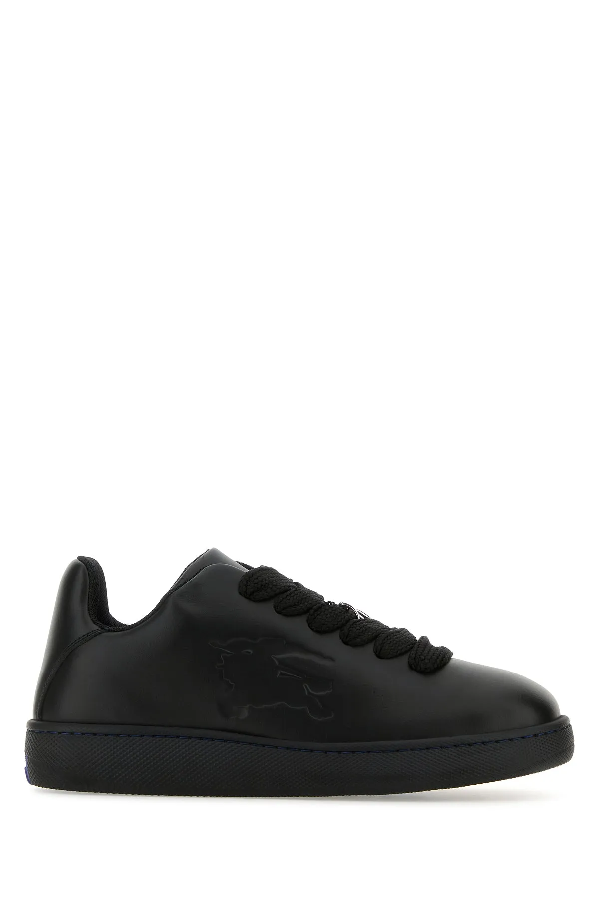 Black leather Box sneakers