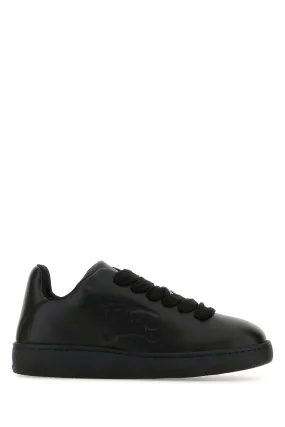Black leather Box sneakers