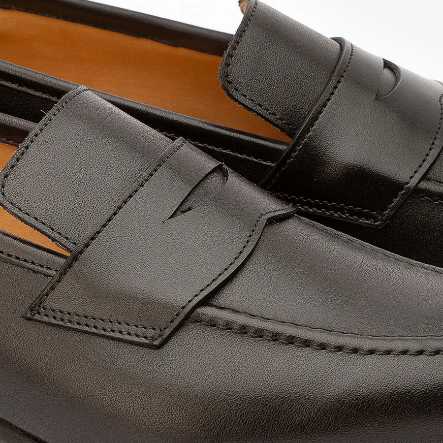 Black Penny Slipons