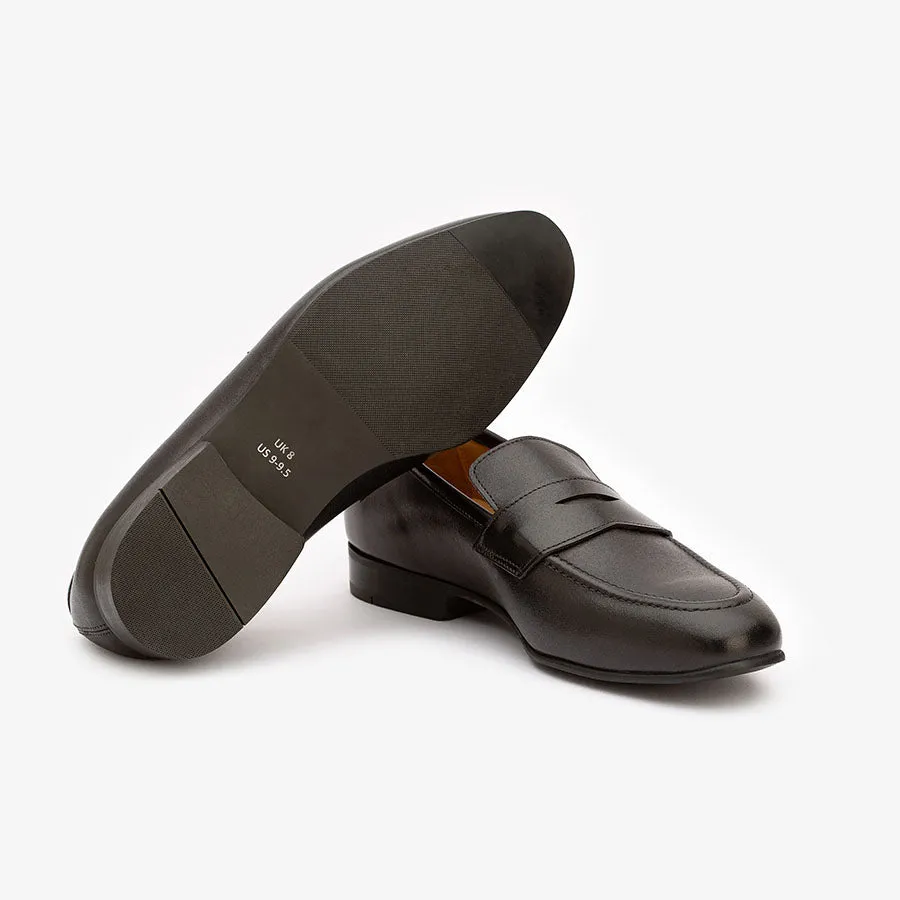 Black Penny Slipons