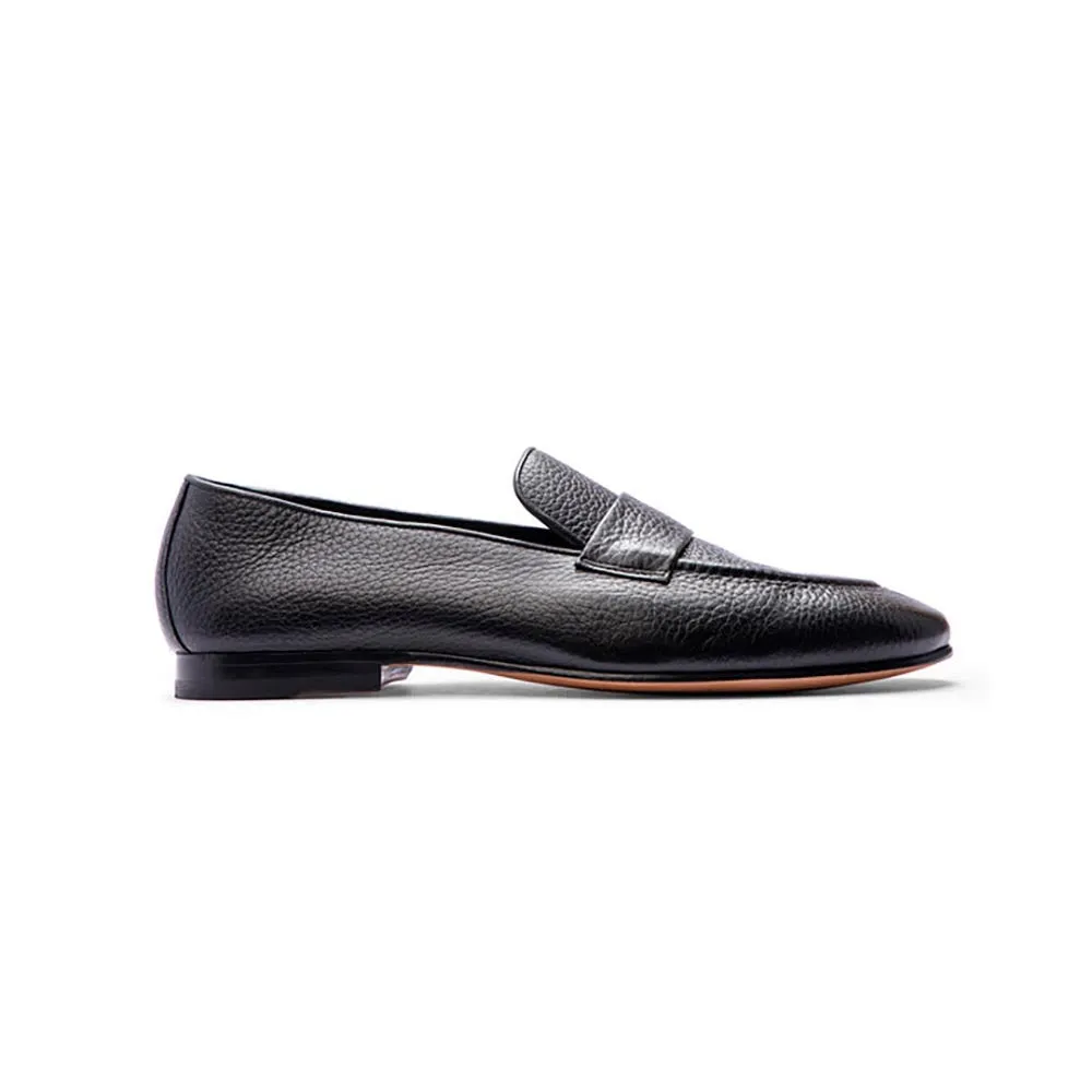 Black Unlined Supersoft Milled Penny Slipons