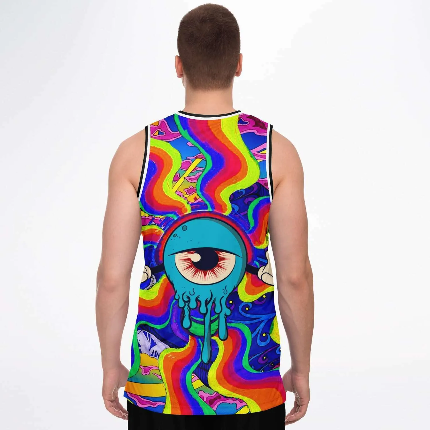 Bloodshot Blue Basketball Jersey