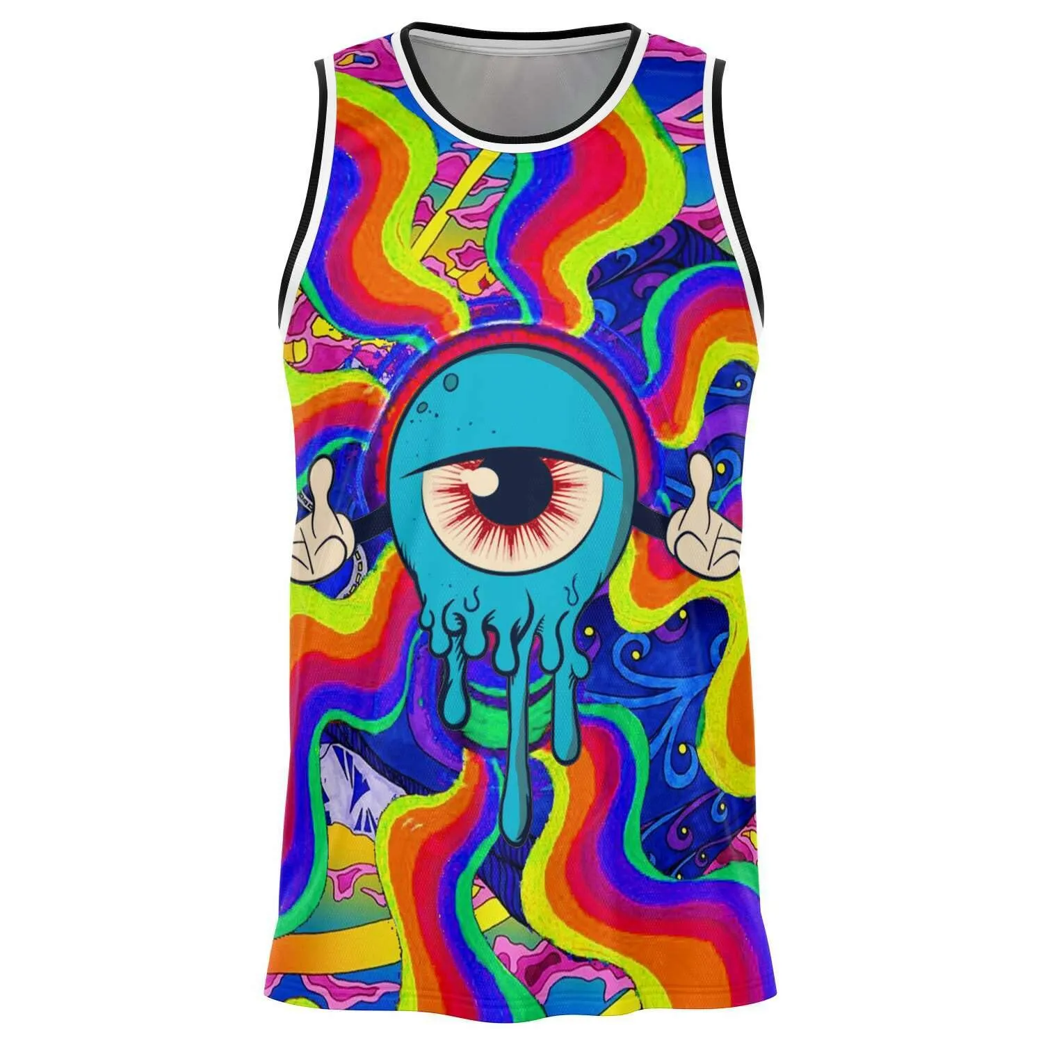 Bloodshot Blue Basketball Jersey