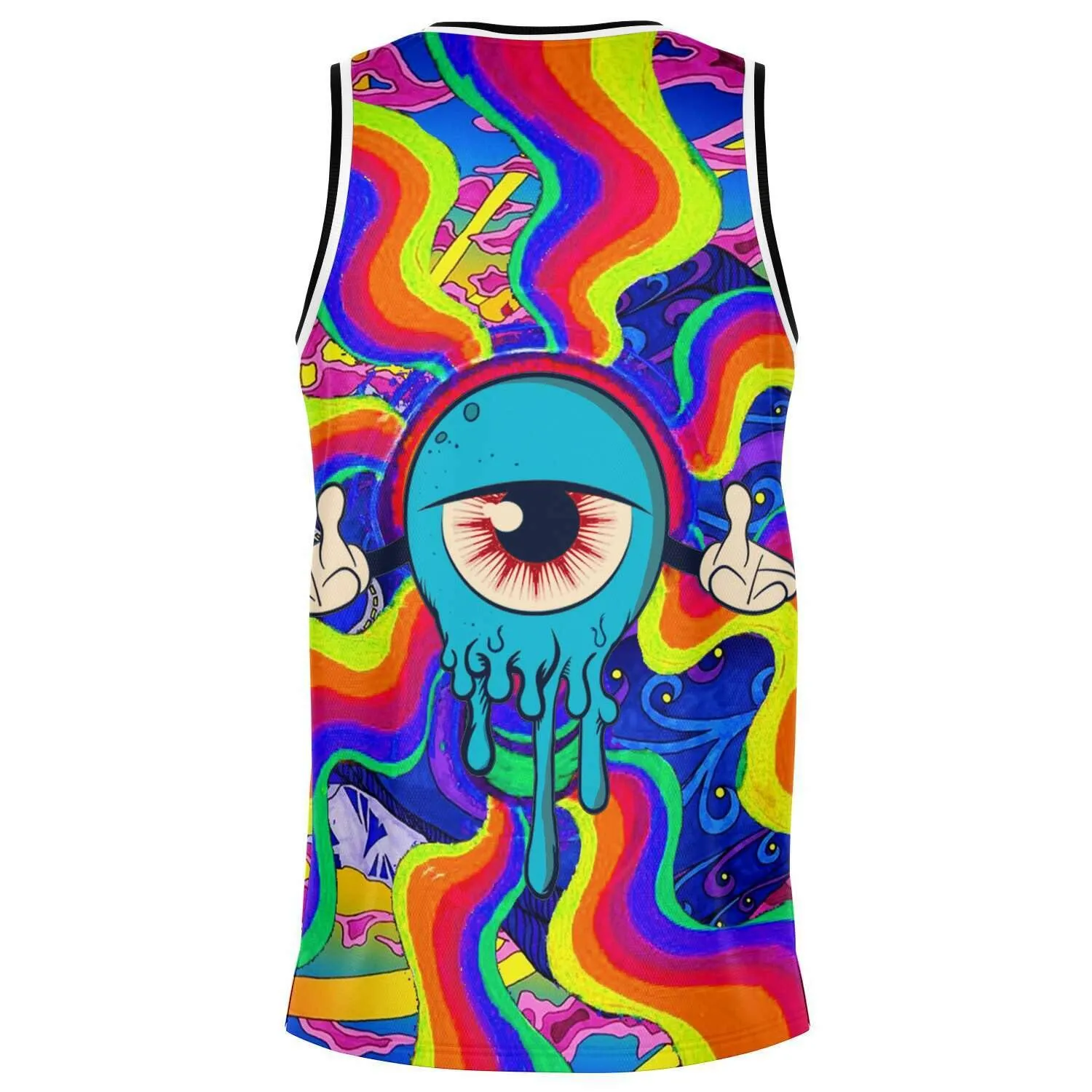 Bloodshot Blue Basketball Jersey