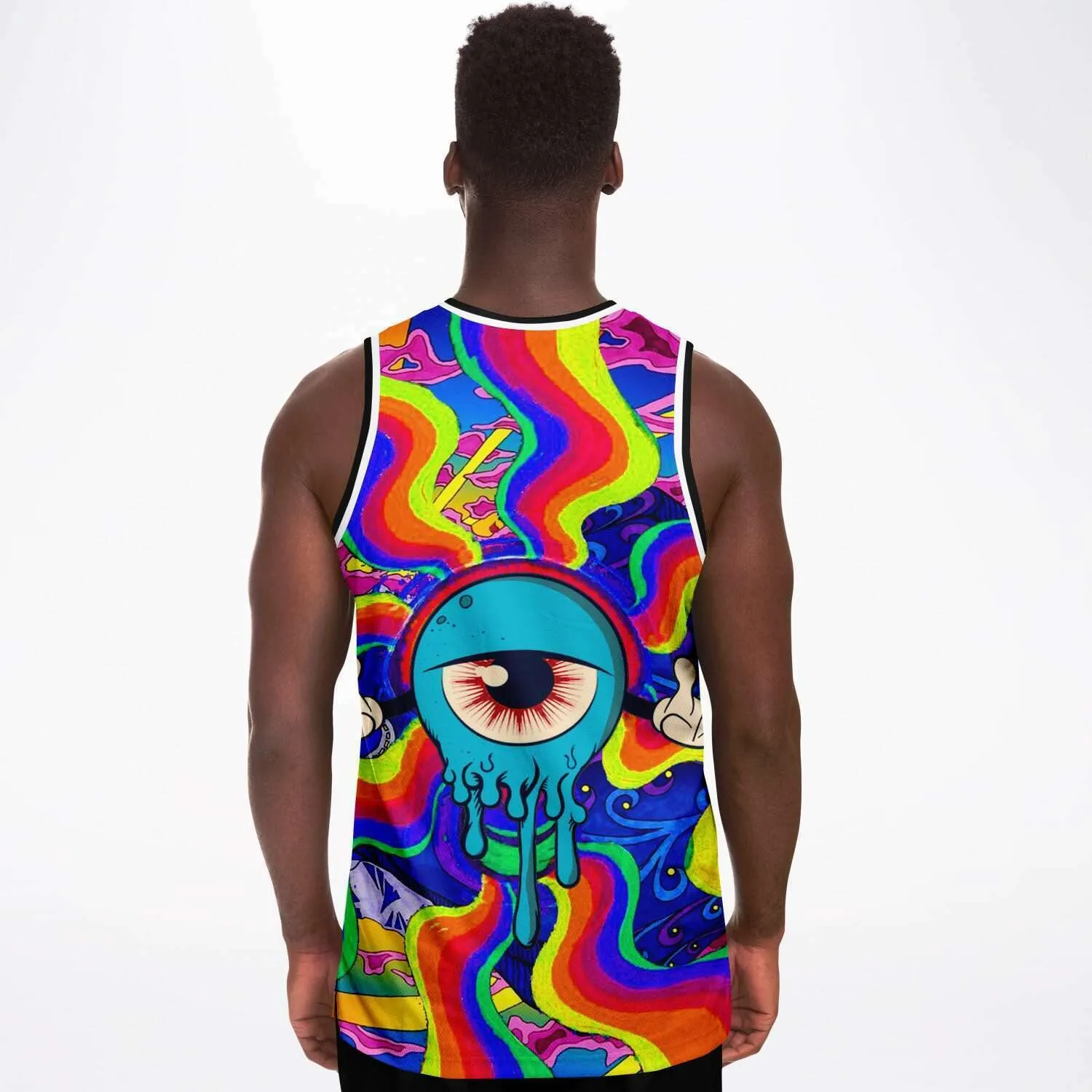 Bloodshot Blue Basketball Jersey