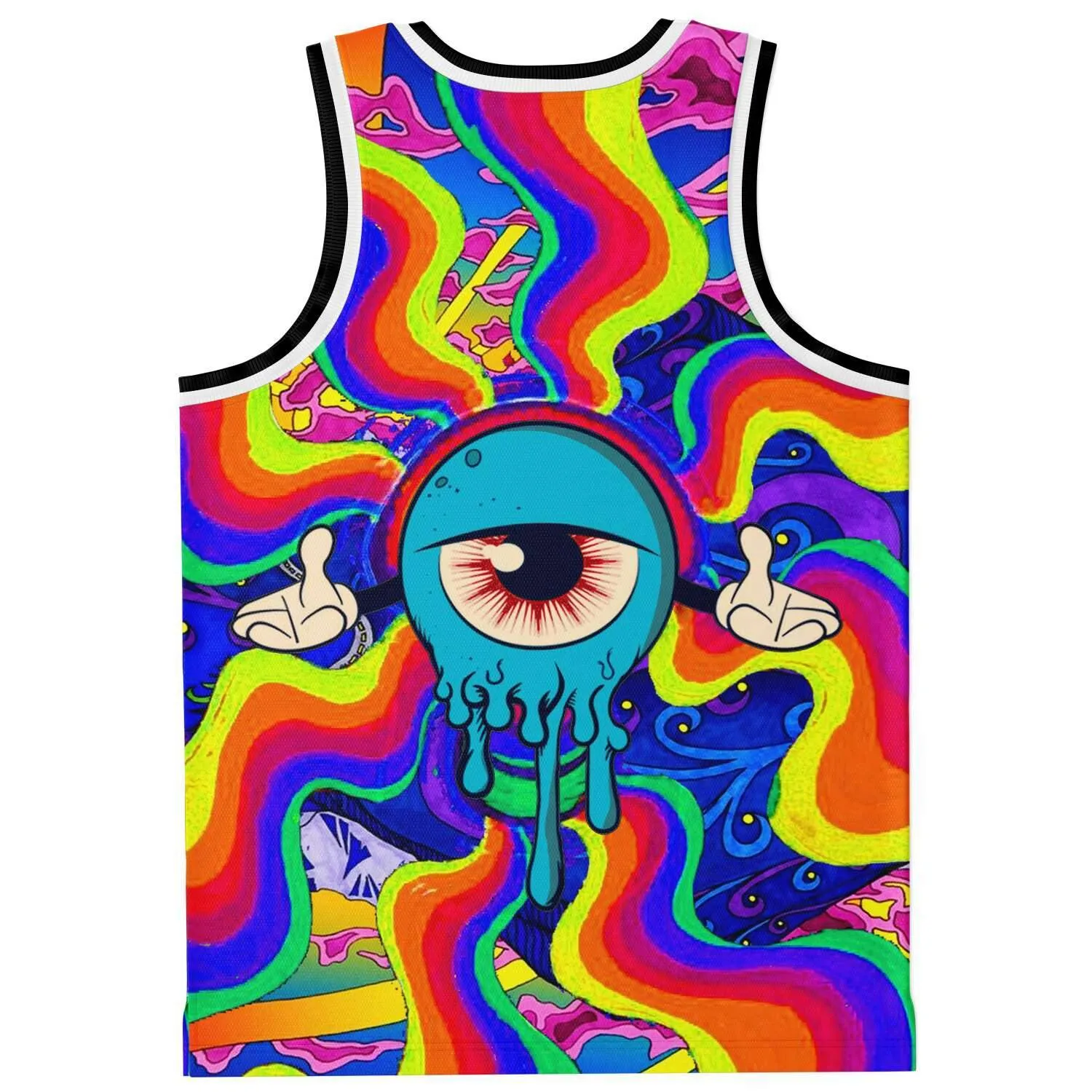 Bloodshot Blue Basketball Jersey