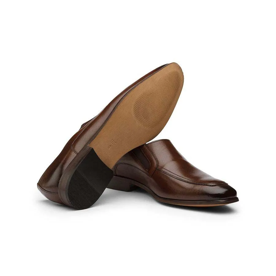 Brown Elasticated Slipons