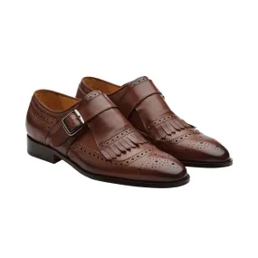 Brown Fringe Monk Slipons