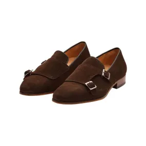 Brown Suede Monk Slipons