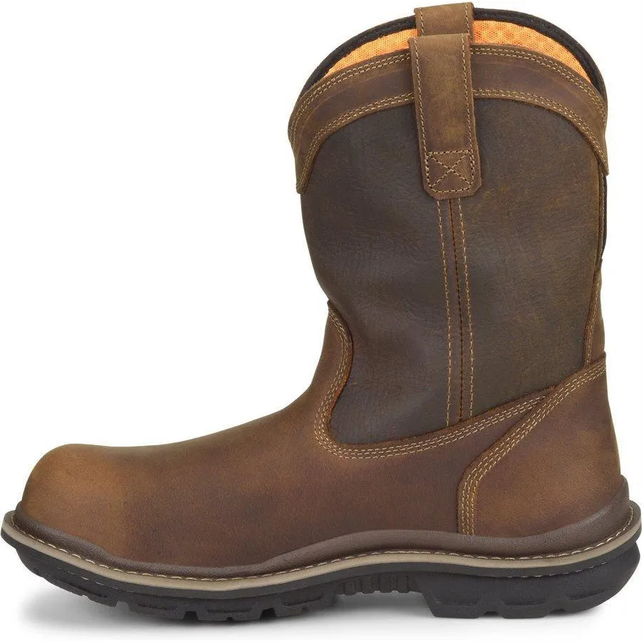 Carolina Men's Mandrel 10" Comp Toe WP Wellington Work Boot- Brown - CA6558