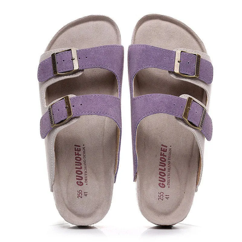 Cuzcare Men Casual Orthopedic Sandals Colorful Retro Beash Slides