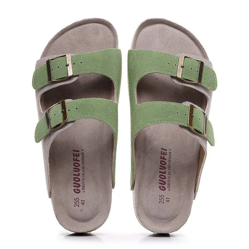 Cuzcare Men Casual Orthopedic Sandals Colorful Retro Beash Slides