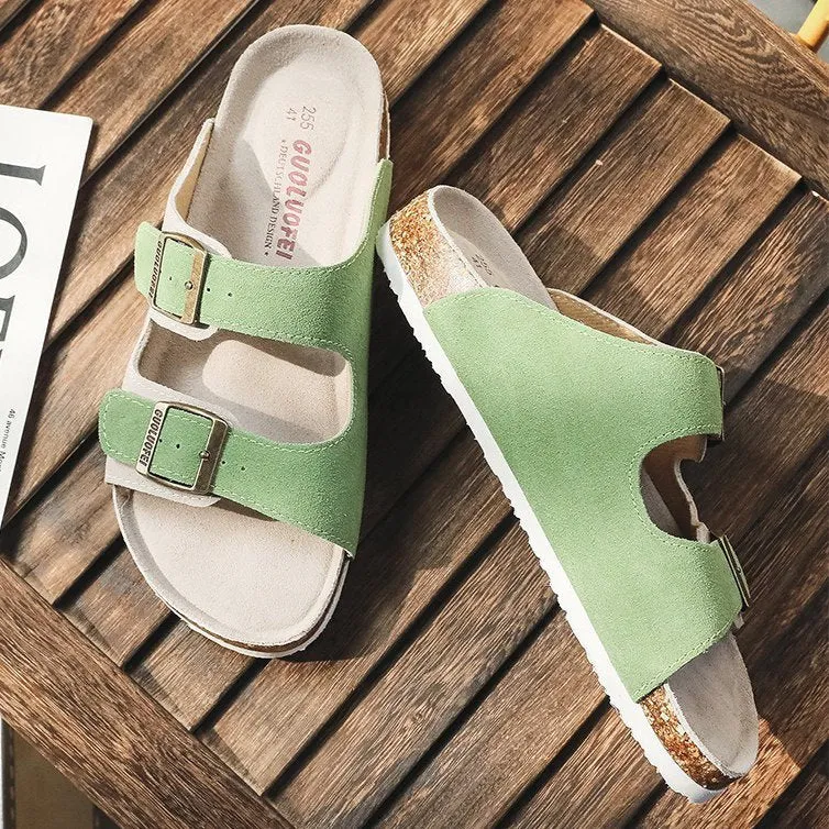 Cuzcare Men Casual Orthopedic Sandals Colorful Retro Beash Slides