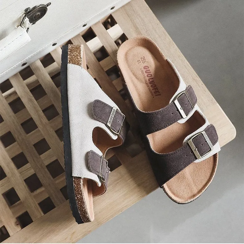 Cuzcare Summer 2023 Men Retro Casual Orthopedic Sandals Arch Support Slides