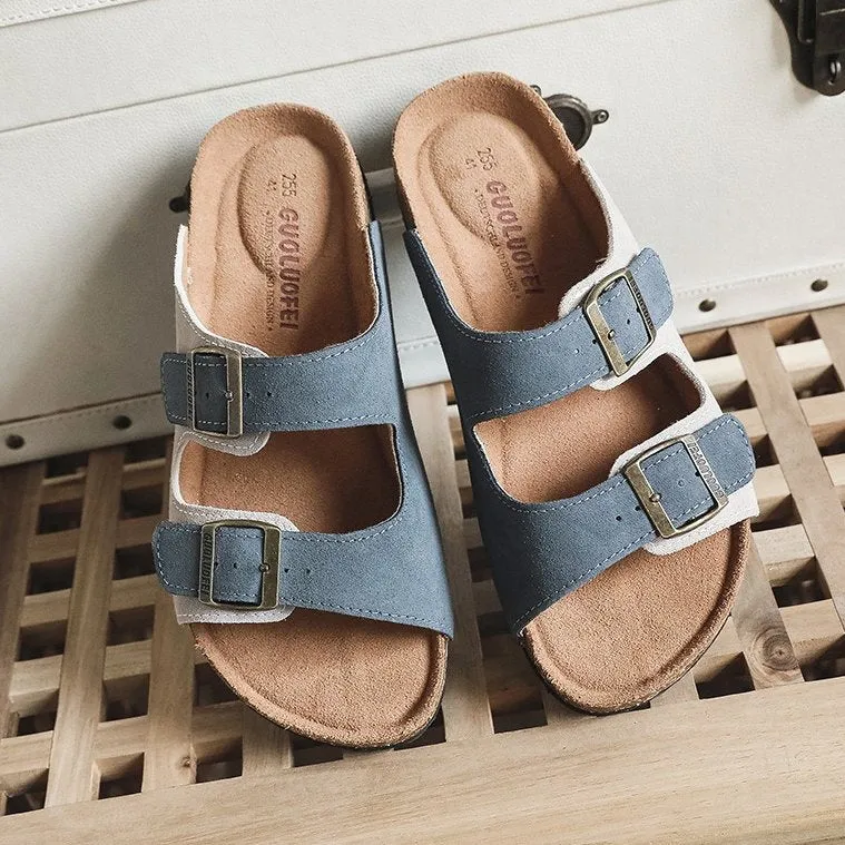 Cuzcare Summer 2023 Men Retro Casual Orthopedic Sandals Arch Support Slides