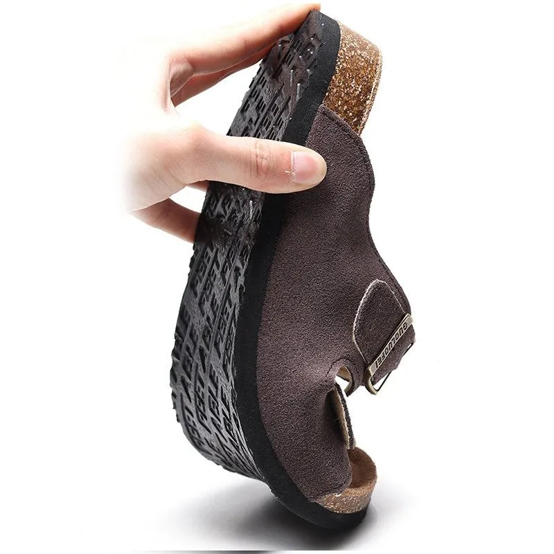 Cuzcare Summer 2023 Men Retro Casual Orthopedic Sandals Arch Support Slides