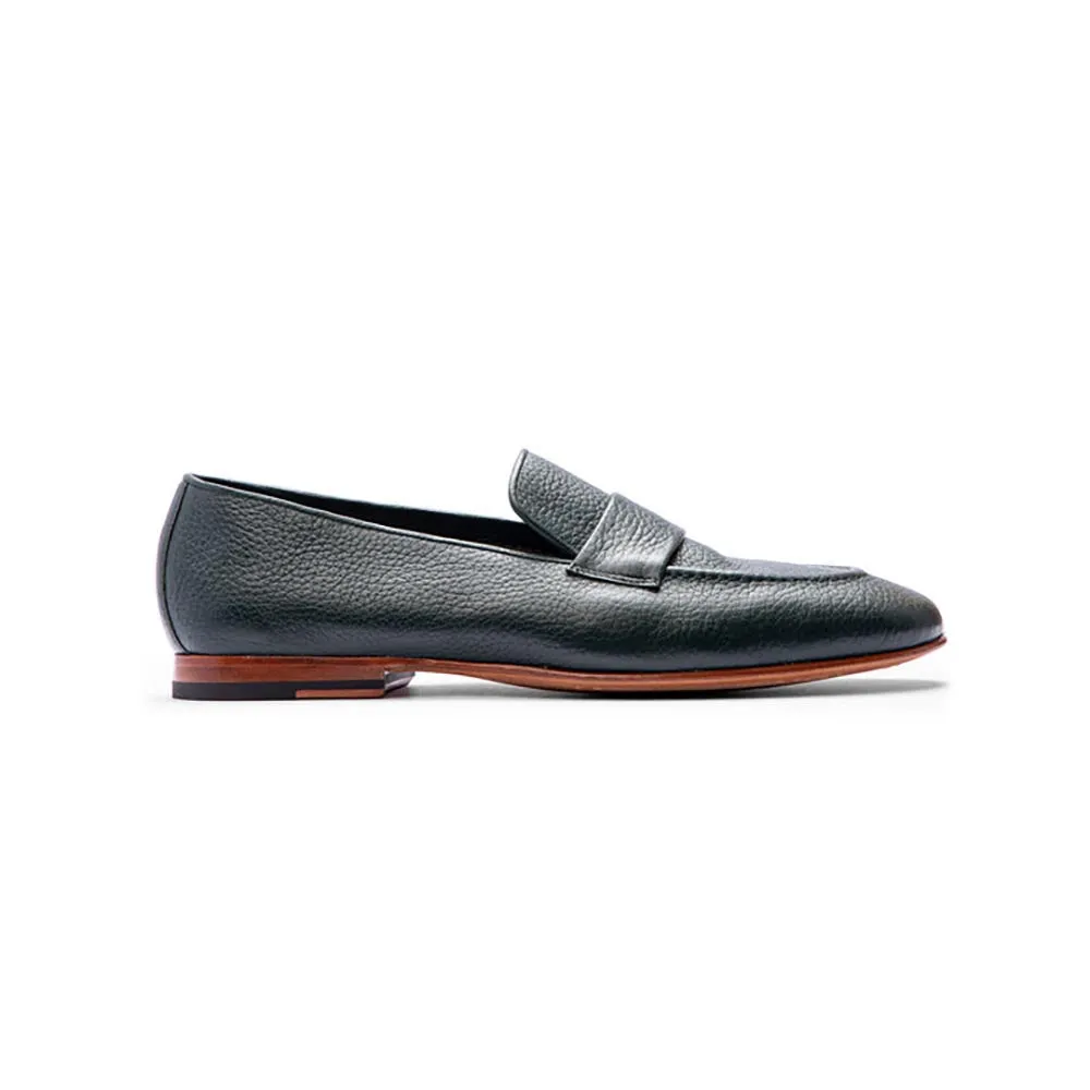 Green Unlined Supersoft Milled Penny Slipons