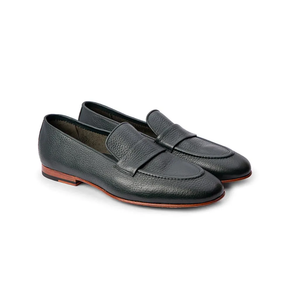 Green Unlined Supersoft Milled Penny Slipons