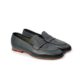 Green Unlined Supersoft Milled Penny Slipons