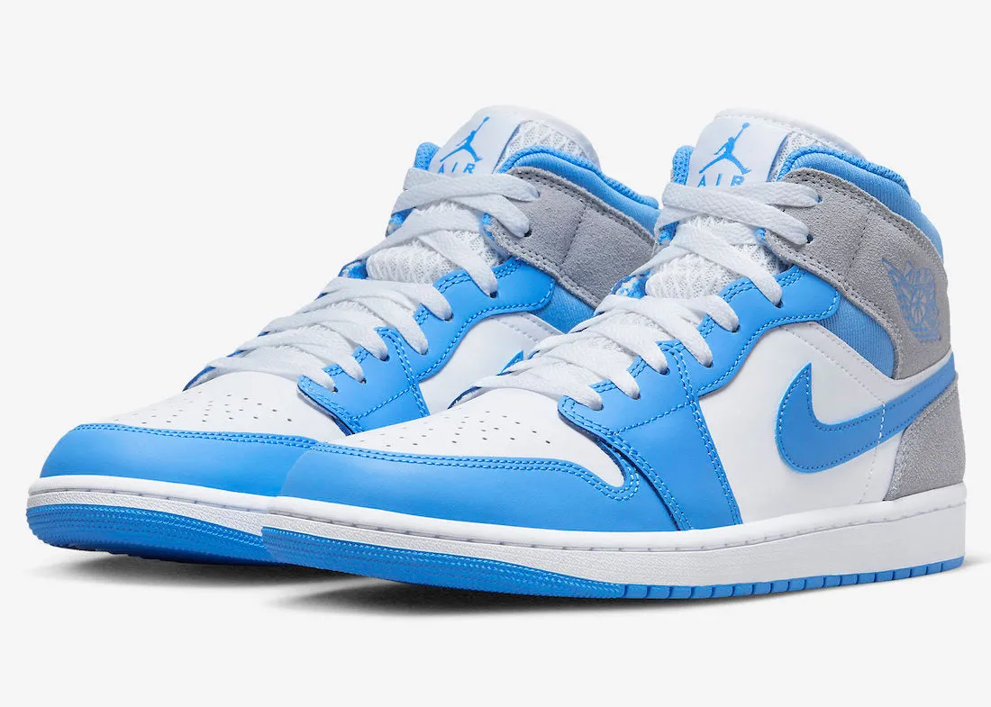 Jordan 1 Mid University Blue Grey