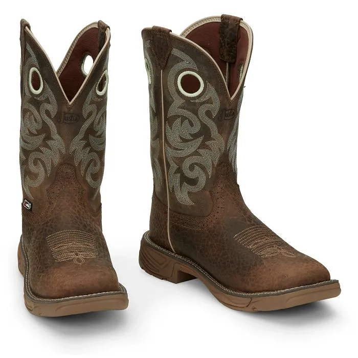 JUSTIN RUSH STAMPEDE WESTERN WORK BOOT STYLE SE7403