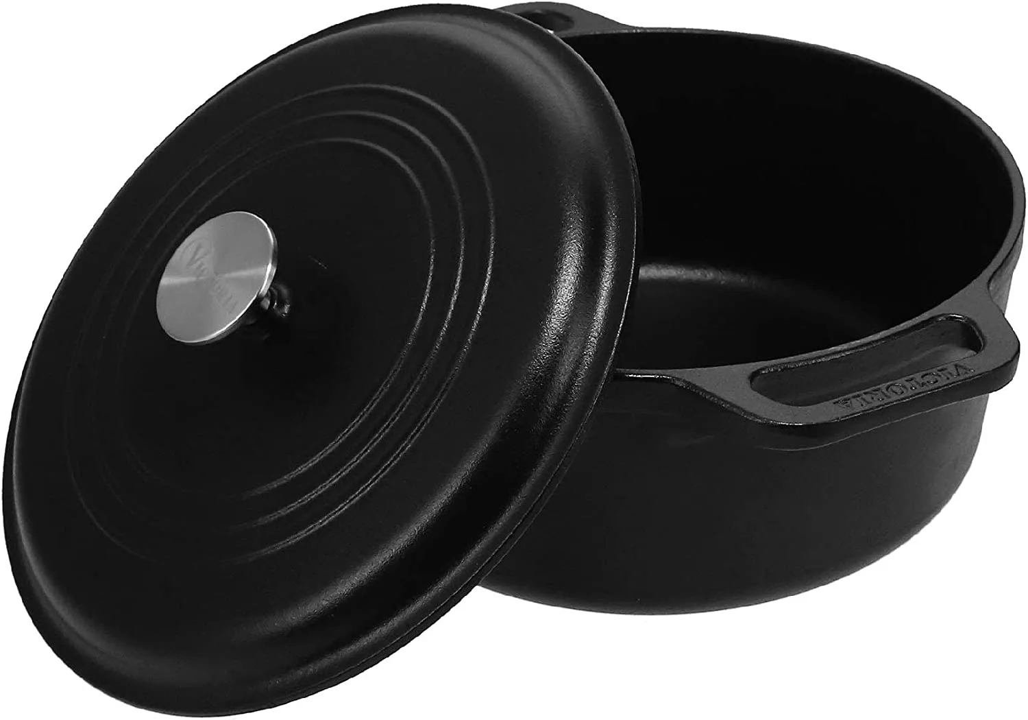 Large Seasoned Cast Iron Dutch Oven