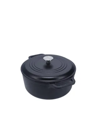 Large Seasoned Cast Iron Dutch Oven