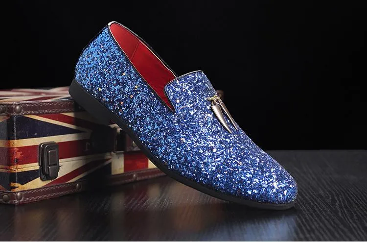 Luxury Glitter Italian Tassel Moccasins