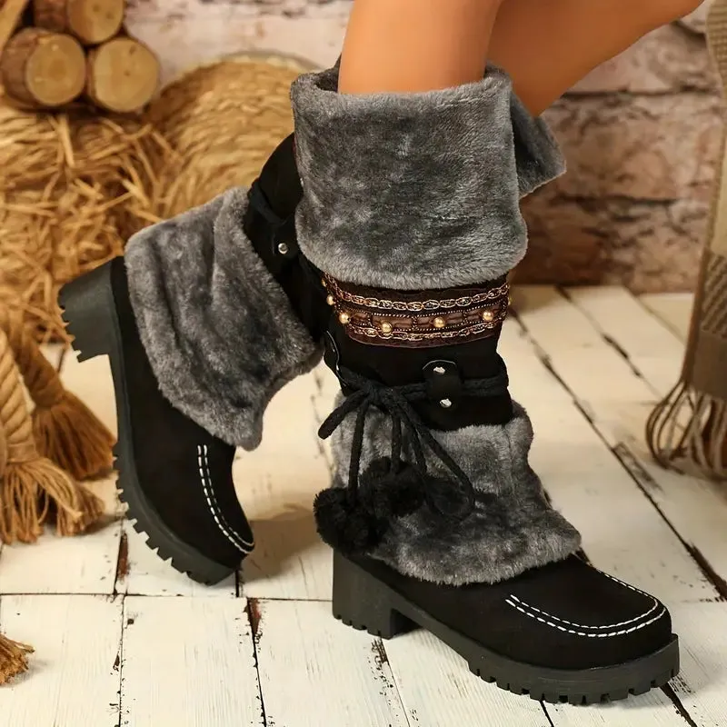 MISTASSINI™ WINTER BOOTS – WARM MID-CALF FLEECE