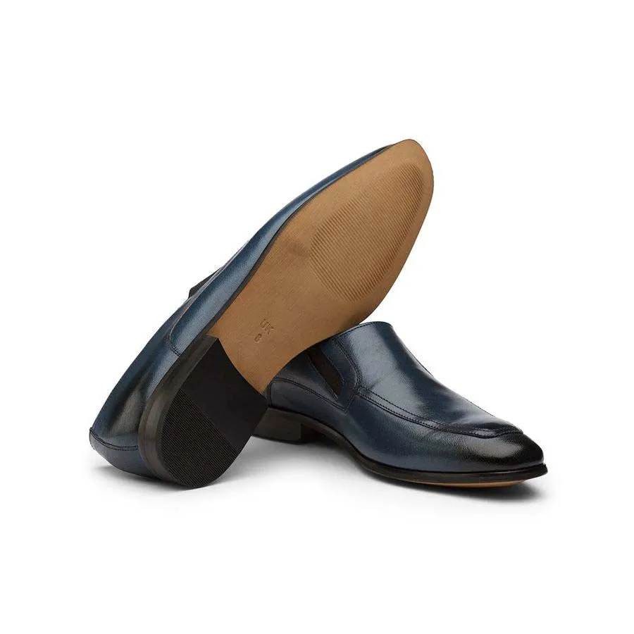 Navy Elasticated Slipons