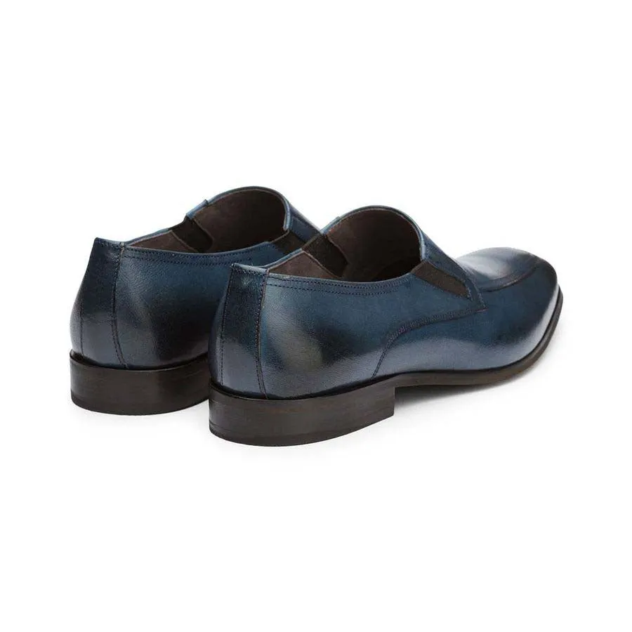 Navy Elasticated Slipons