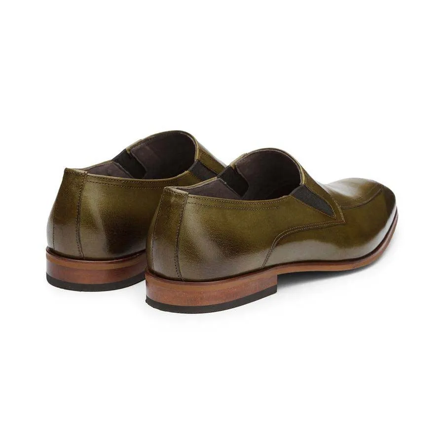 Olive Elasticated Slipons