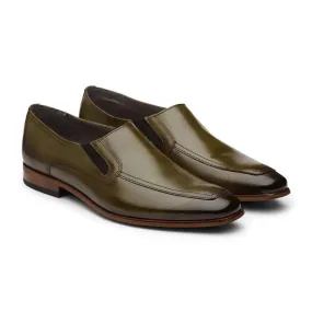 Olive Elasticated Slipons