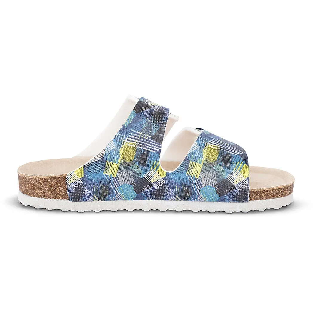 orthotic older girls/boys sandals : T94: blue green yellow