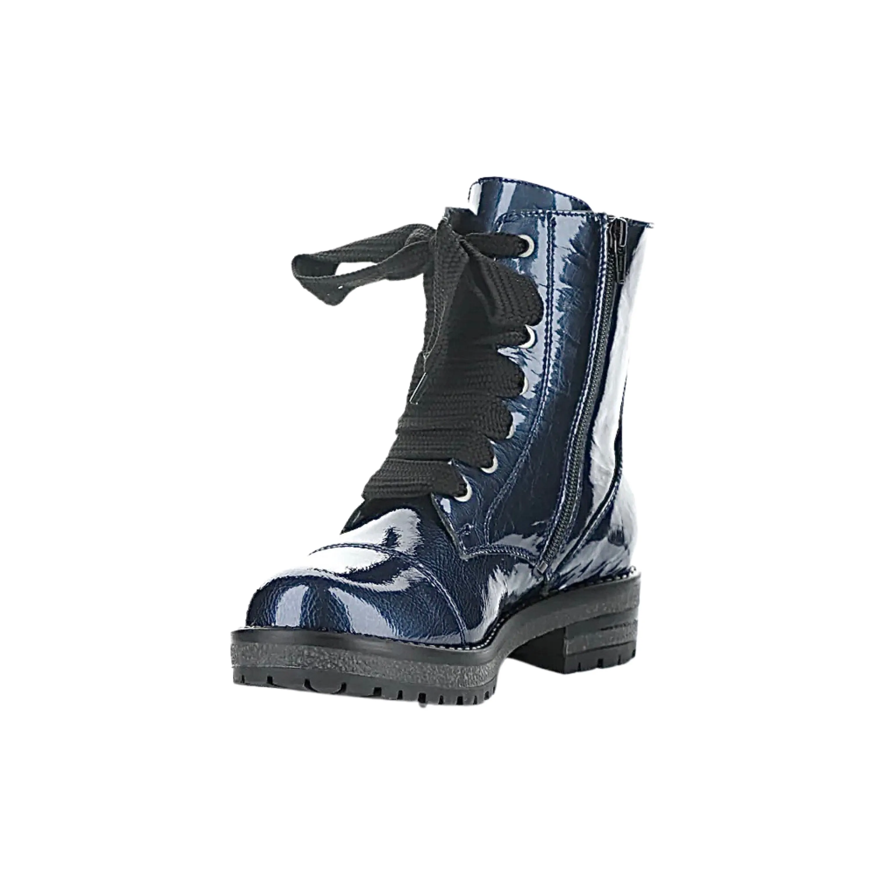 Paulie Blue Patent WATERPROOF Boot