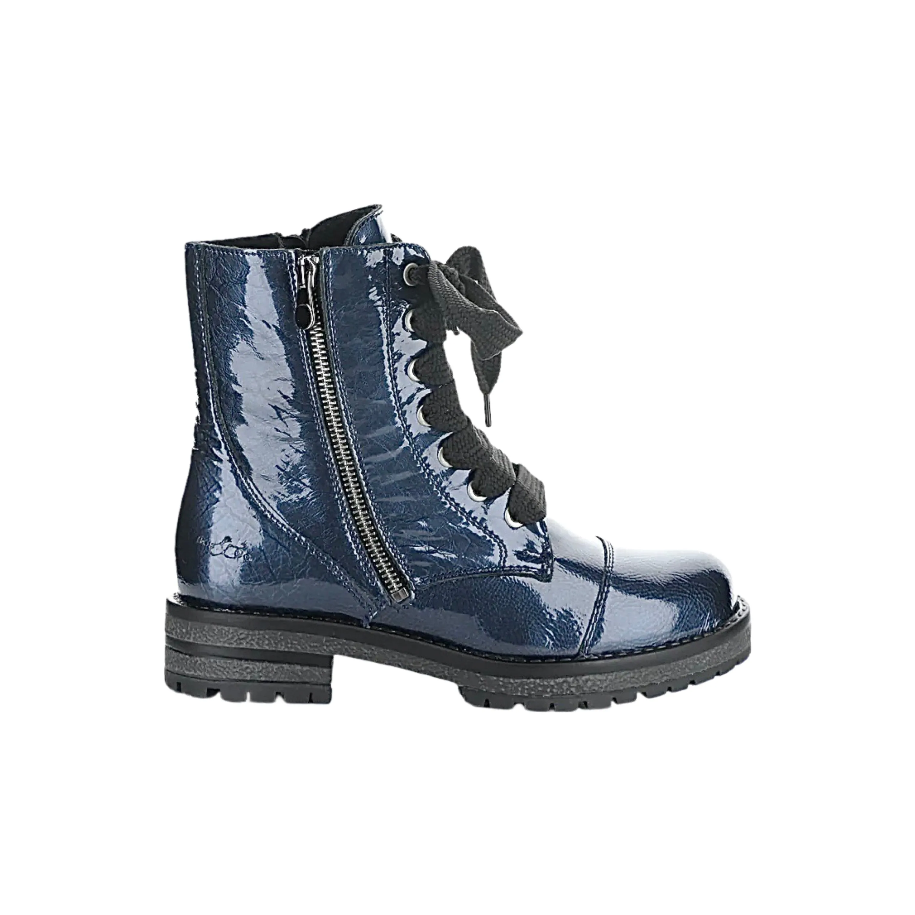 Paulie Blue Patent WATERPROOF Boot