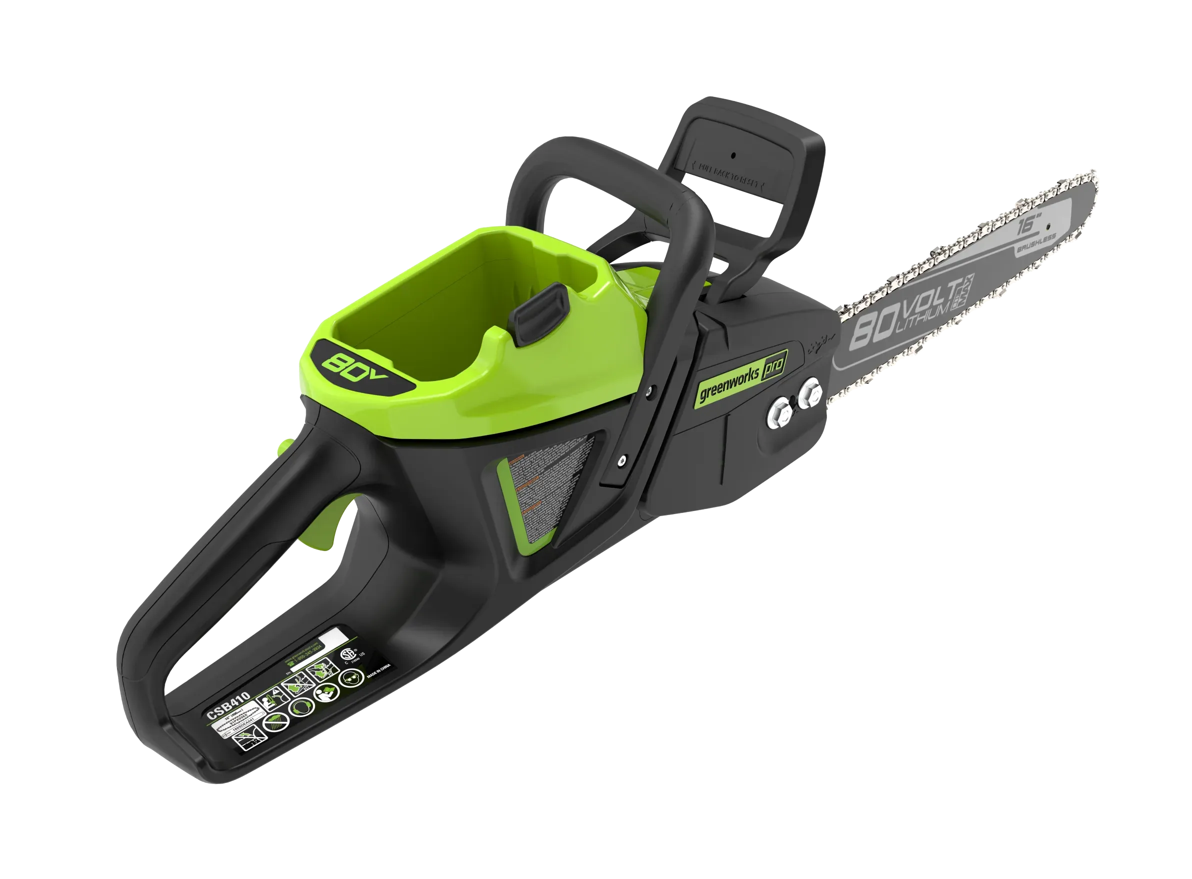 Pro 80V 16-inch Cordless Battery Chainsaw with 4.0 Ah Battery & Charger