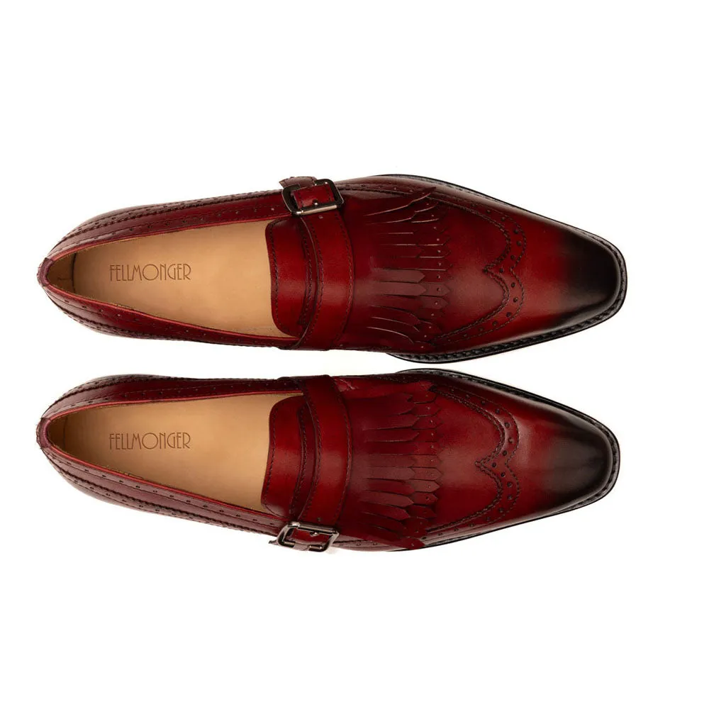 Red Double Kiltie Strap Slipons