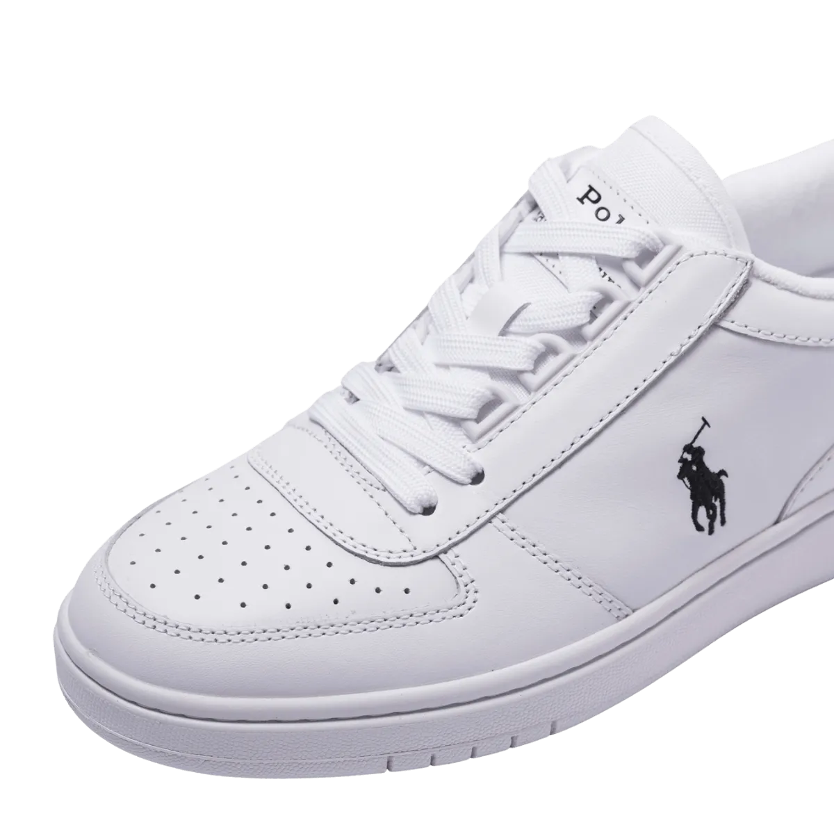 Sneaker Polo Ralph Lauren Court Pelle Bianco ULTIMO NUMERO: 46